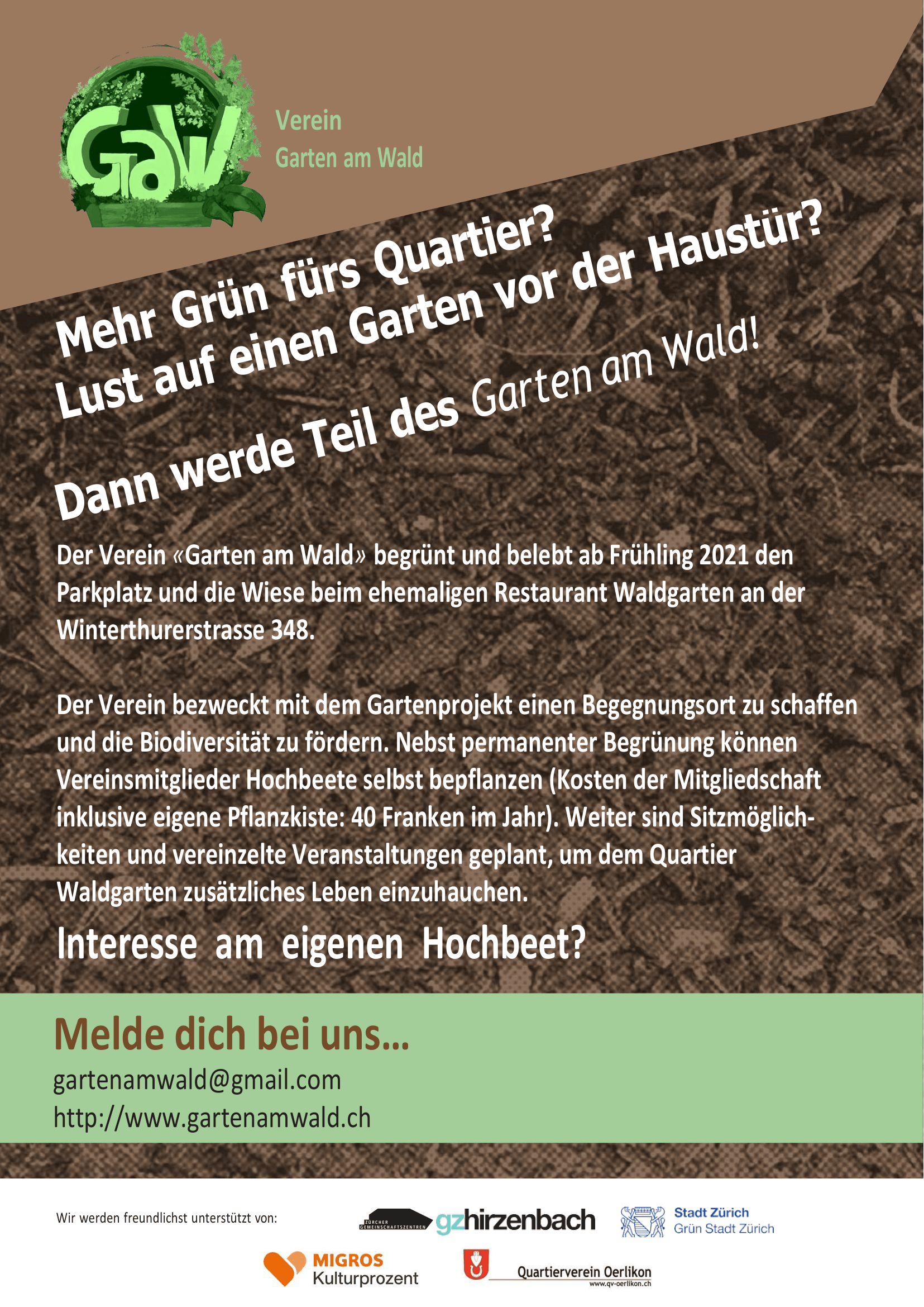 Flyer Verein Garten am Wald